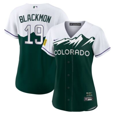 Charlie Blackmon Colorado Rockies Women City Connect Replica Player Jersey - White/Forest Green