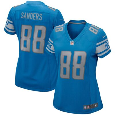 Charlie Sanders Detroit Lions Women's Game Retired Player Jersey - Blue