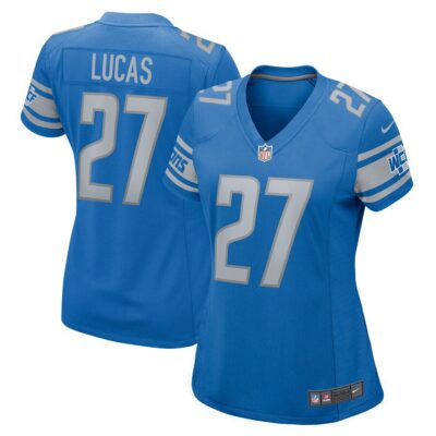 Chase Lucas Detroit Lions Women's Team Game Jersey - Blue