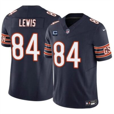 Chicago Bears #84 Marcedes Lewis Navy 2024 F.U.S.E. With 1-star C Patch Vapor Untouchable Limited Football Stitched Jersey