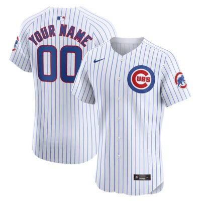 Chicago Cubs Home Elite Custom Jersey - White