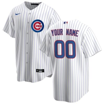 Chicago Cubs Home Replica Custom Jersey - White