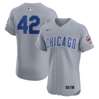 Chicago Cubs Road 2024 Jackie Robinson Day Elite Jersey - Gray