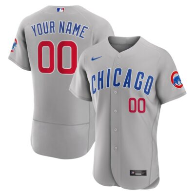 Chicago Cubs Road Custom Jersey - Gray