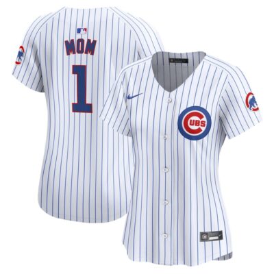 Chicago Cubs Women #1 Mom Home Limited Jersey - White