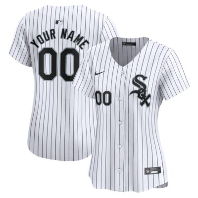 Chicago White Sox Women Home Limited Custom Jersey - White