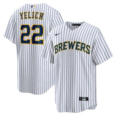 Christian Yelich Milwaukee Brewers Alternate Replica Player Jersey - White