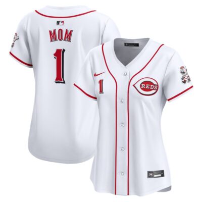 Cincinnati Reds Women #1 Mom Home Limited Jersey - White