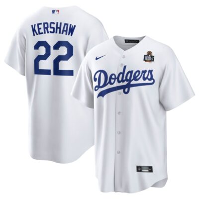 Clayton Kershaw Los Angeles Dodgers 2024 World Series Home Replica Player Jersey - White