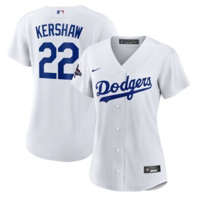 Clayton Kershaw Los Angeles Dodgers Women 2024 World Series Champions Home Replica Player Jersey - White