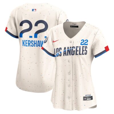 Clayton Kershaw Los Angeles Dodgers Women's 2024 City Connect Limited Player Jersey - Cream