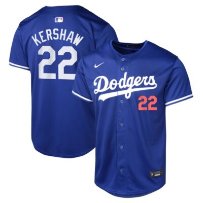 Clayton Kershaw Los Angeles Dodgers Youth Alternate Limited Player Jersey- Royal