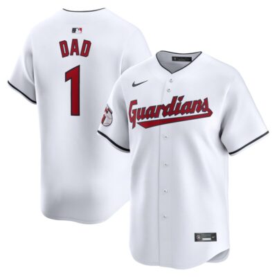 Cleveland Guardians #1 Dad Home Limited Jersey - White