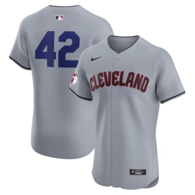 Cleveland Guardians Road 2024 Jackie Robinson Day Elite Jersey - Gray