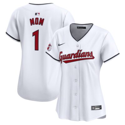 Cleveland Guardians Women #1 Mom Home Limited Jersey - White