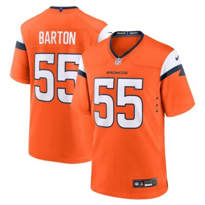 Cody Barton Denver Broncos Game Jersey - Orange