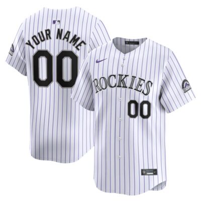 Colorado Rockies Youth Home Limited Custom Jersey - White