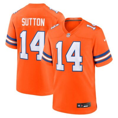 Courtland Sutton Denver Broncos Mile High Collection 1977 Throwback Player Game Jersey - Orange