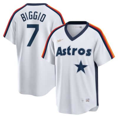 Craig Biggio Houston Astros Home Cooperstown Collection Logo Player Jersey - White