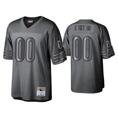 Custom Chicago Bears Charcoal 2001 Throwback Metal Legacy Jersey