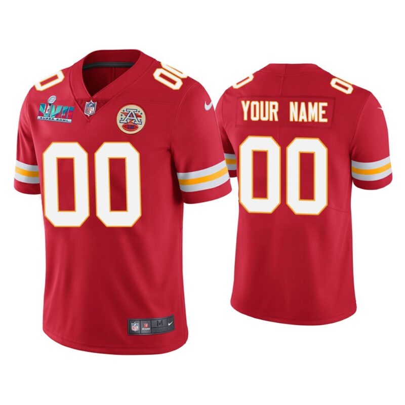 Custom Kansas City Chiefs Super Bowl LVII Red Vapor Limited Jersey