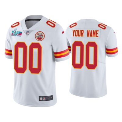 Custom Kansas City Chiefs Super Bowl LVII White Vapor Limited Jersey