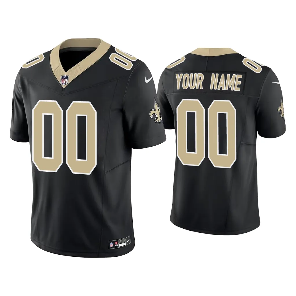 Custom New Orleans Saints Black Vapor F.U.S.E. Limited Jersey