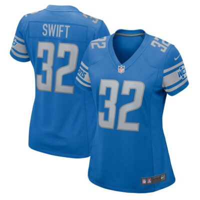D'Andre Swift Detroit Lions Women's Team Game Jersey - Blue
