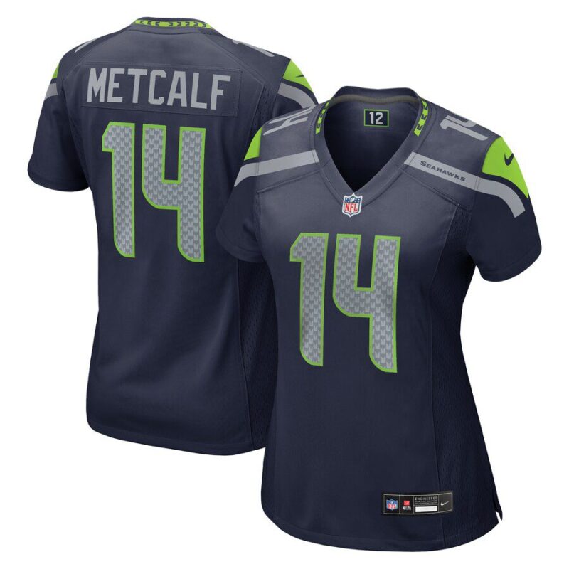 DK Metcalf Seattle Seahawks Women's Team Game Jersey - College Navy