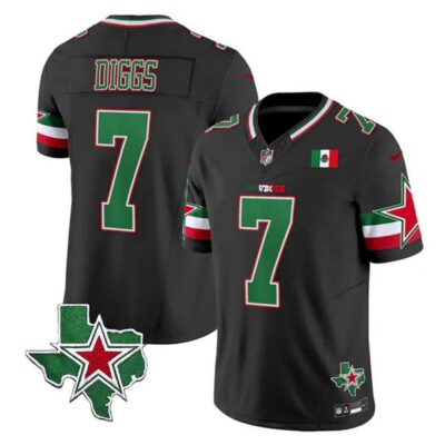 Dallas Cowboys #7 Trevon Diggs Black 2024 F.U.S.E. Mexico Vapor Untouchable Limited Stitched Jersey