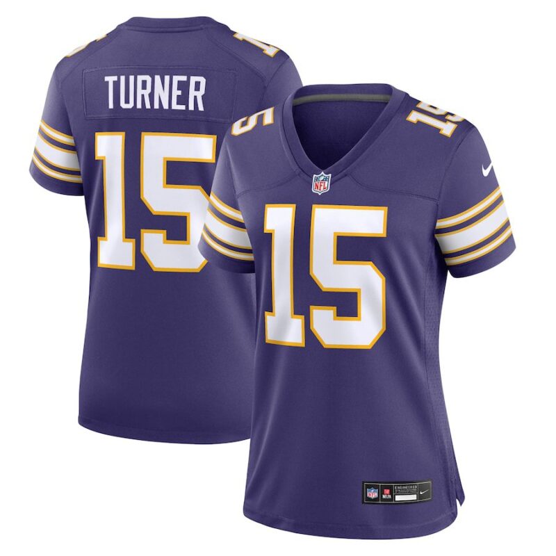 Dallas Turner Minnesota Vikings Women's Alternate Game Jersey - Purple