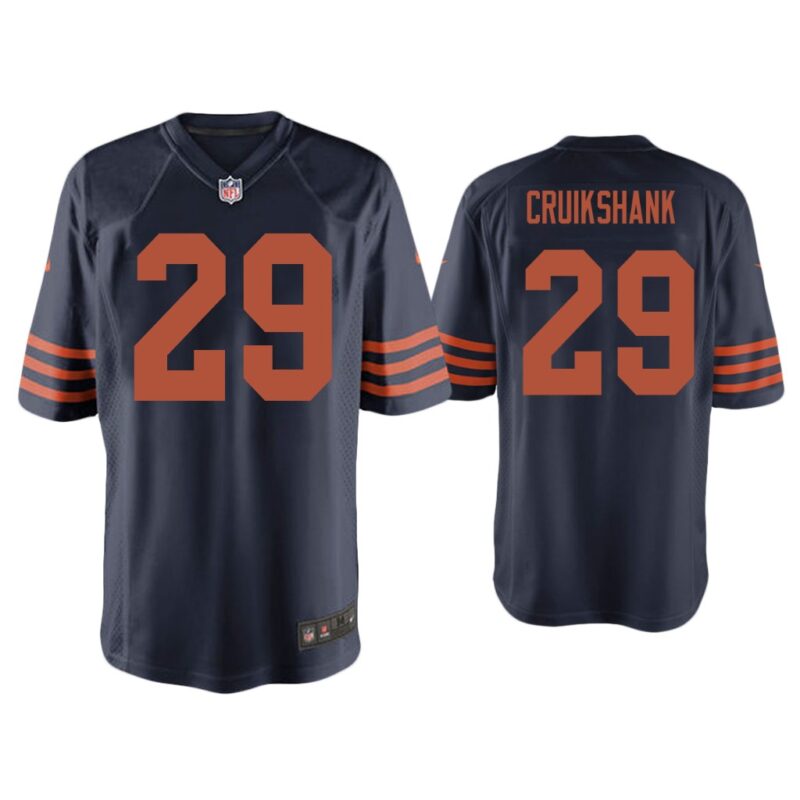 Dane Cruikshank Chicago Bears Navy Throwback Game Jersey