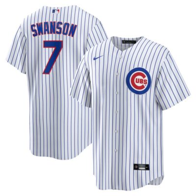 Dansby Swanson Chicago Cubs Replica Player Jersey - White