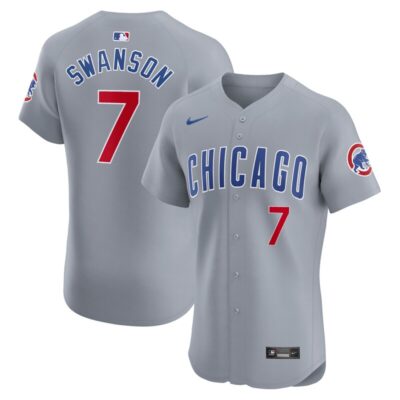 Dansby Swanson Chicago Cubs Road Elite Player Jersey - Gray