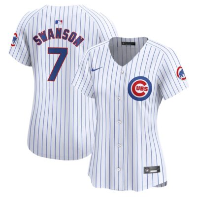 Dansby Swanson Chicago Cubs Women Home Limited Player Jersey - White