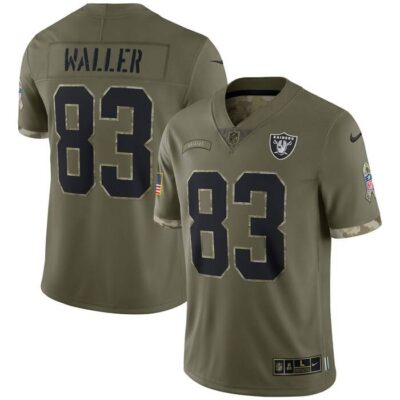 Darren Waller Las Vegas Raiders 2022 Salute To Service Limited Jersey - Olive