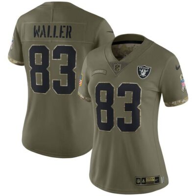 Darren Waller Las Vegas Raiders Women 2022 Salute To Service Limited Jersey - Olive