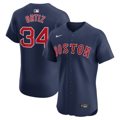 David Ortiz Boston Red Sox Alternate Elite Player Jersey - Navy