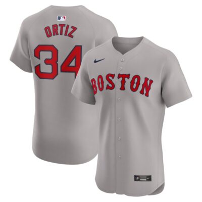 David Ortiz Boston Red Sox Road Elite Player Jersey - Gray