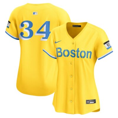 David Ortiz Boston Red Sox Women City Connect Retired Player Jersey - Gold