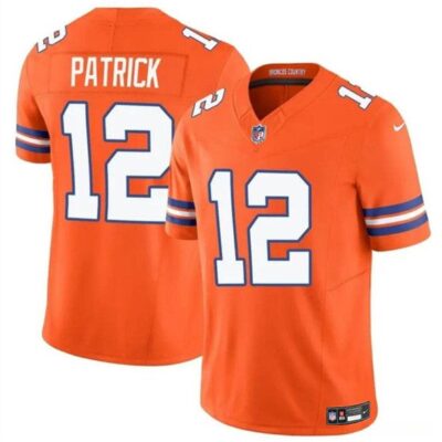 Denver Broncos #12 Tim Patrick Orange F.U.S.E. Mile High Collection 1977 Throwback Vapor Limited Football Stitched Jersey