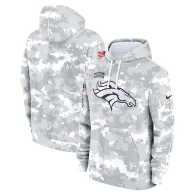 Denver Broncos 2024 Salute to Service Club Fleece Pullover Hoodie - Arctic Camo