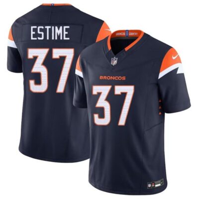 Denver Broncos #37 Audric Estime Navy 2024 F.U.S.E. Alternate Vapor Limited Football Stitched Jersey