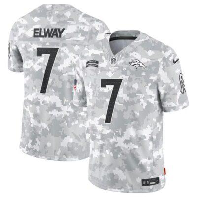 Denver Broncos #7 John Elway Arctic Camo 2024 F.U.S.E. Salute to Service Limited Football Stitched Jersey