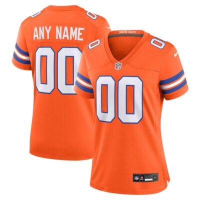 Denver Broncos Women's Mile High Collection 1977 Throwback Custom Game Jersey - Orange