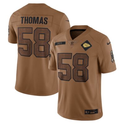 Derrick Thomas Kansas City Chiefs 2023 Salute To Service Retired Player Limited Jersey - Brown