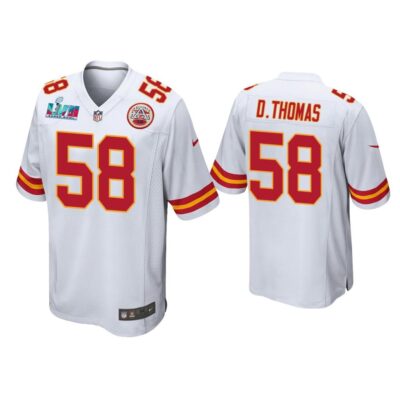 Derrick Thomas Kansas City Chiefs Super Bowl LVII White Game Jersey