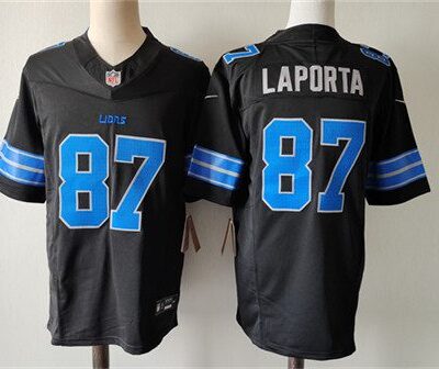 Detroit Lions #87 Sam LaPorta Black 2024 F.U.S.E. 2nd Alternate Vapor Limited Football Stitched Jersey