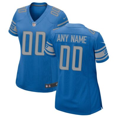 Detroit Lions Women's Custom Game Jersey - Blue
