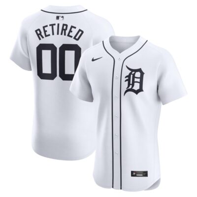 Detroit Tigers Home Elite Pick-A-Player Retired Roster Jersey - White